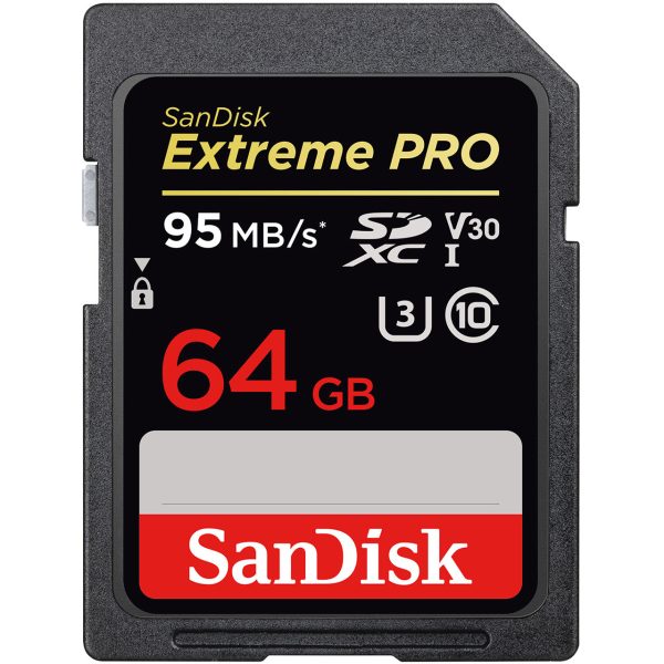 کارت حافظه سن ديسک Extreme Pro V30 UHS-I U3 سرعت 95MBps ظرفيت 64 گيگابايت